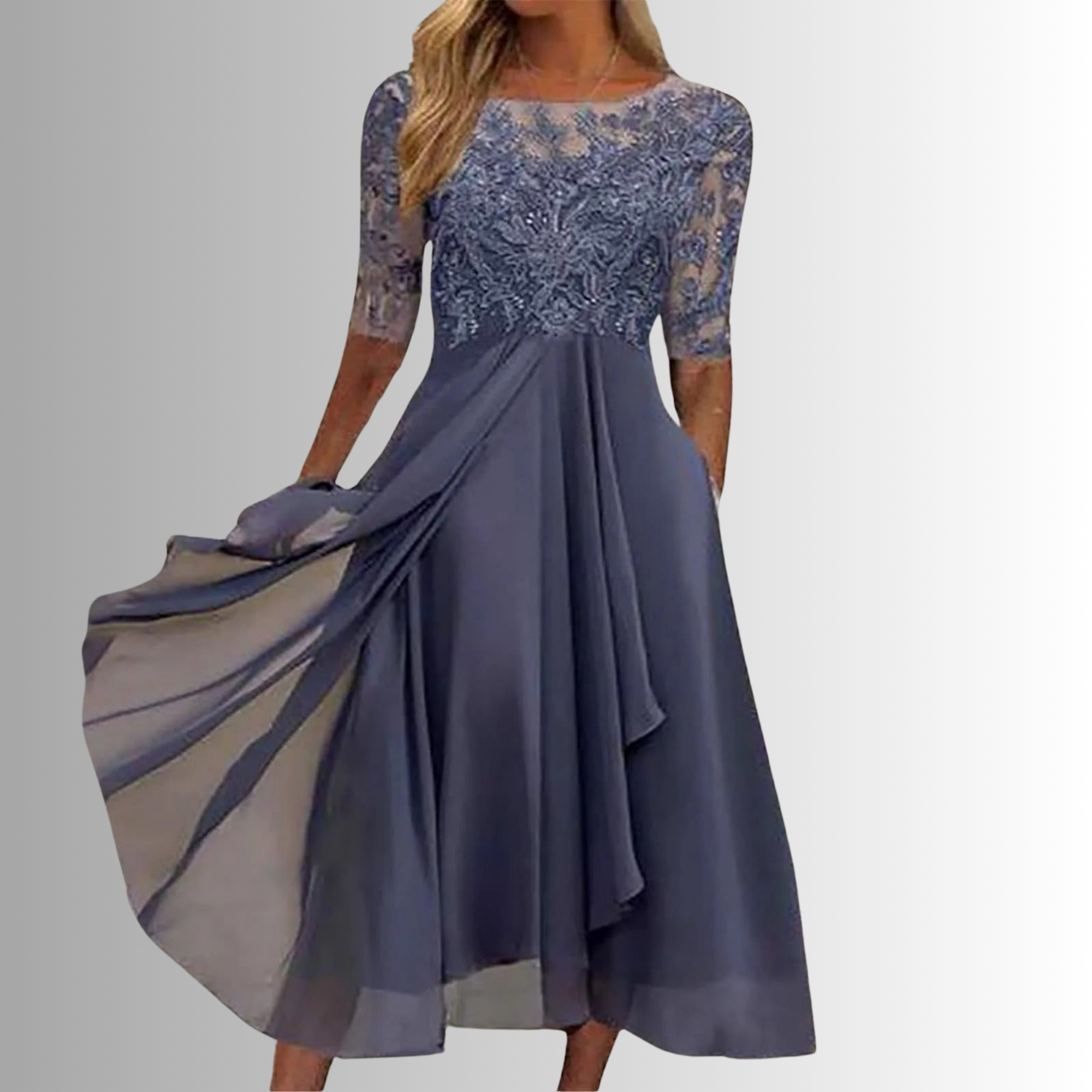 Rhonda™ | Elegant Lace Dress Purple