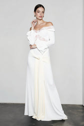 Bell Sleeve Lace Trim Birthday Dress