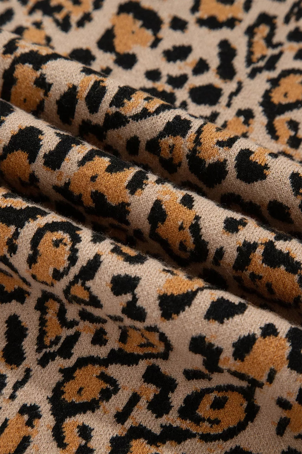 Leopard Print Button-Up Cardigan Long Sleeve Cardigans