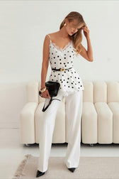 Dotted Backless Cami Top