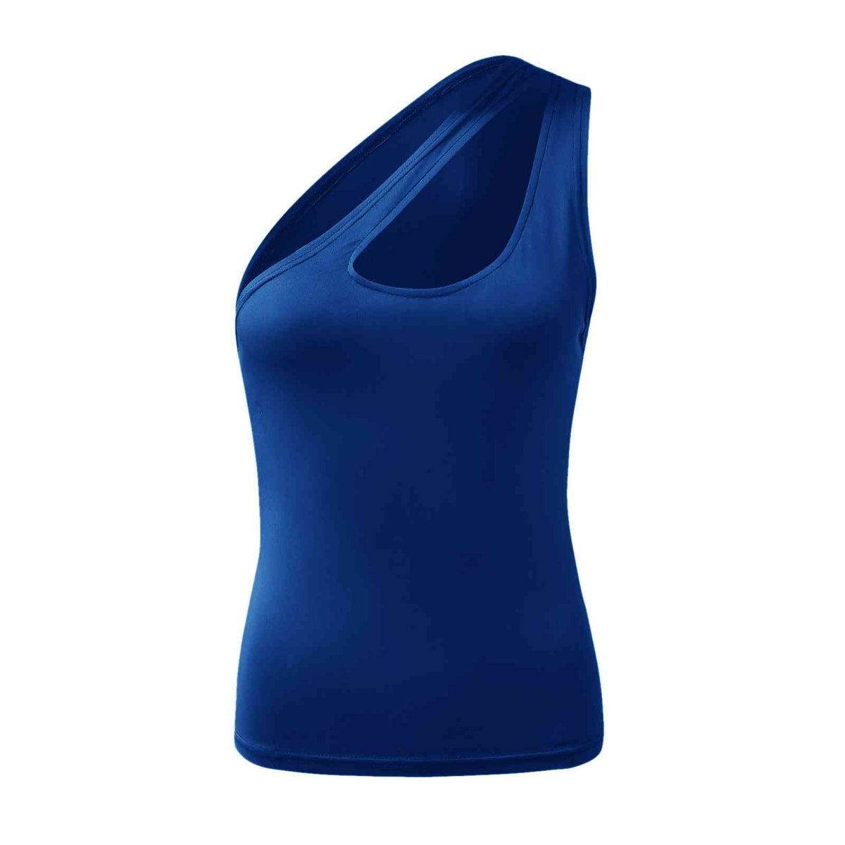One Shoulder Asymmetric Cut Out Sleeveless Fitted Top 8
