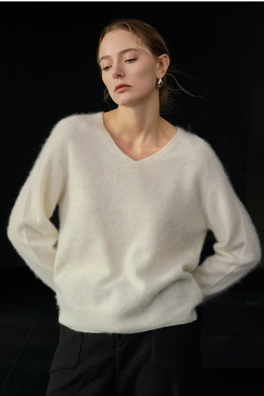 Relaxed Fit Wool Knit Top