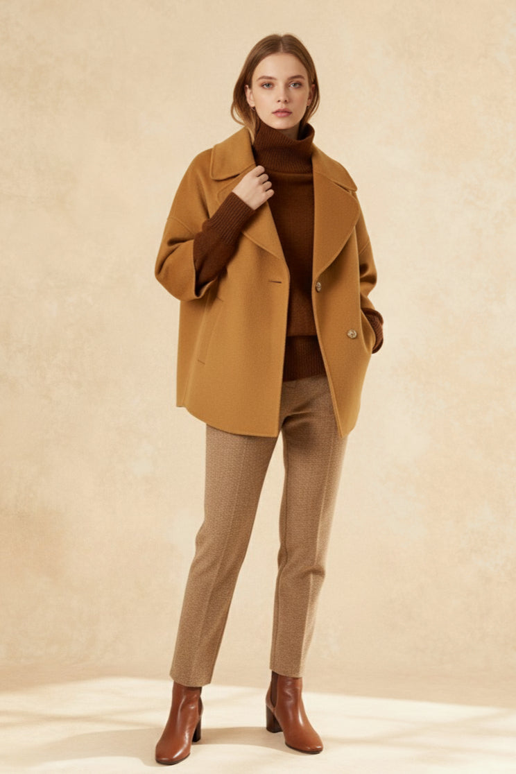 Turtleneck Wool Split Sweater