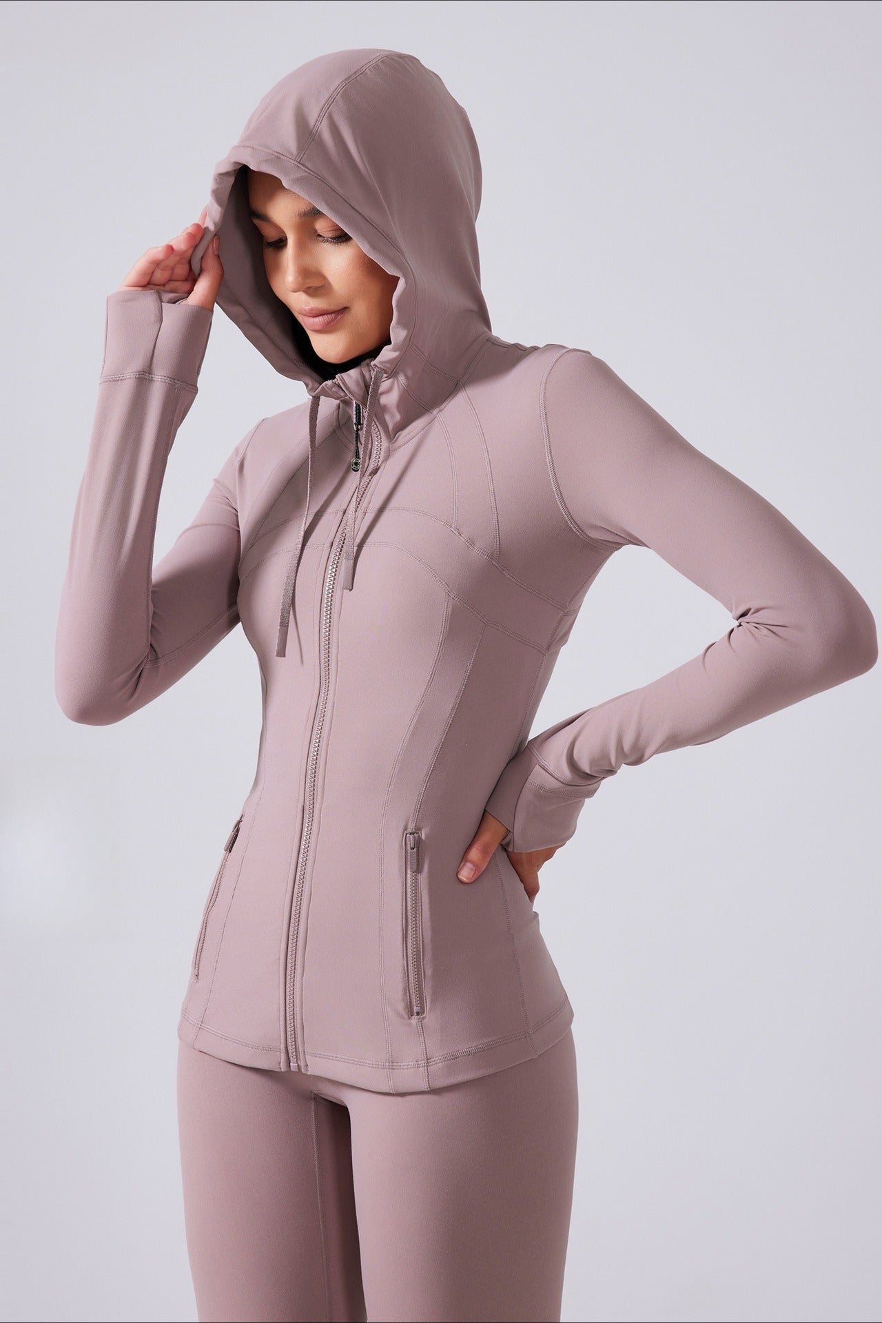 Drawstring Fitted Performance Hoodie
