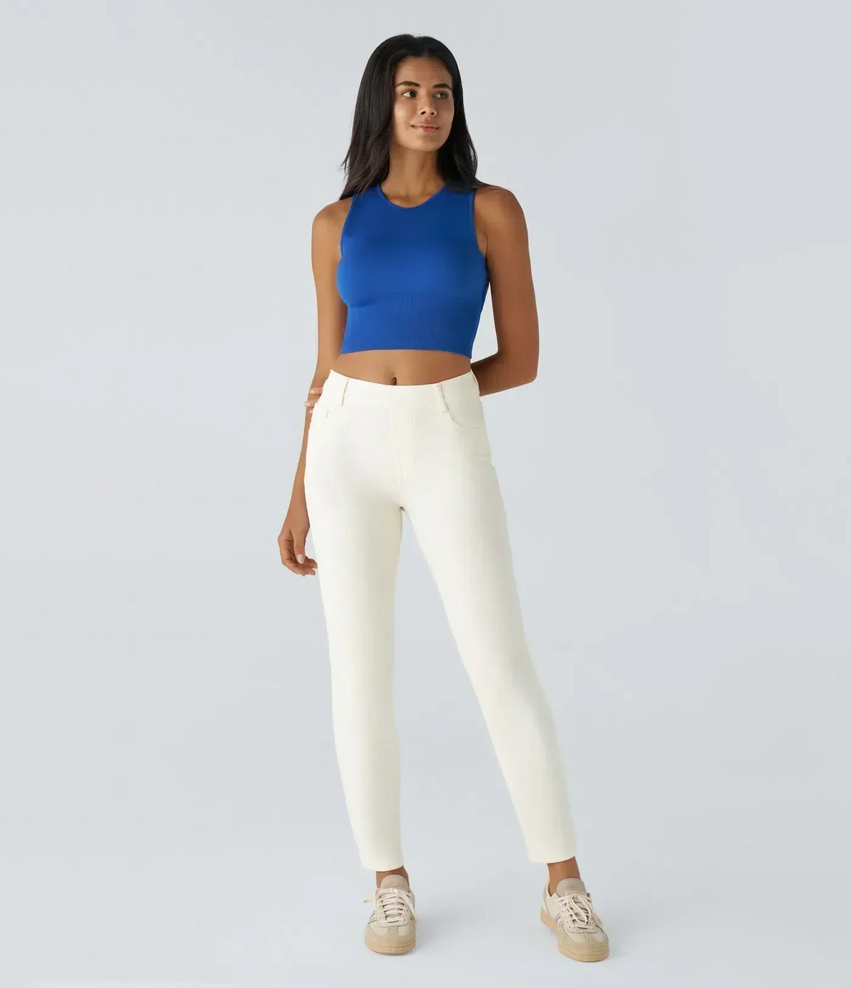 High Waist Straight Leg Pull On Jeans 33
