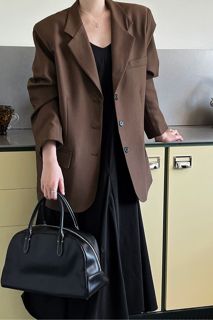 Vintage Casual Long Sleeve Blazer