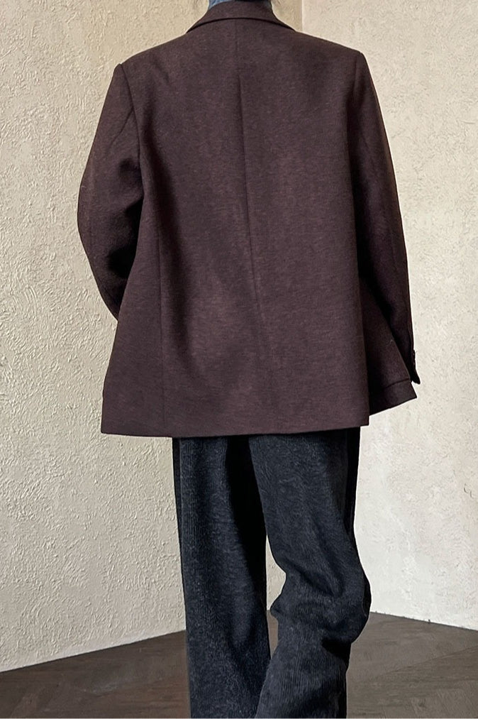Wool Blend Relaxed Fit Blazer