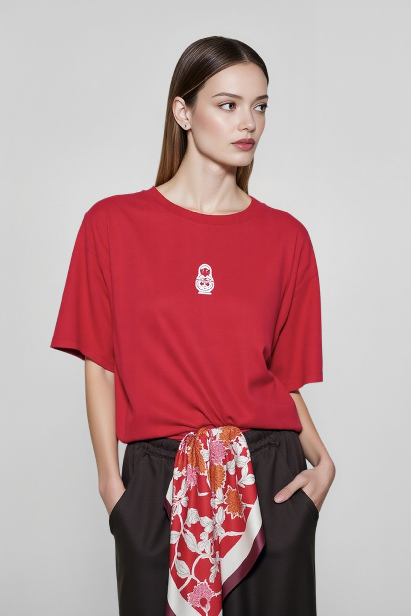 Graphic Print Cotton Top