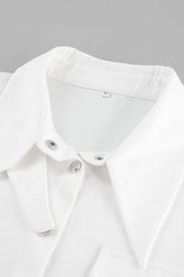 Unique Cropped Collared Blouse