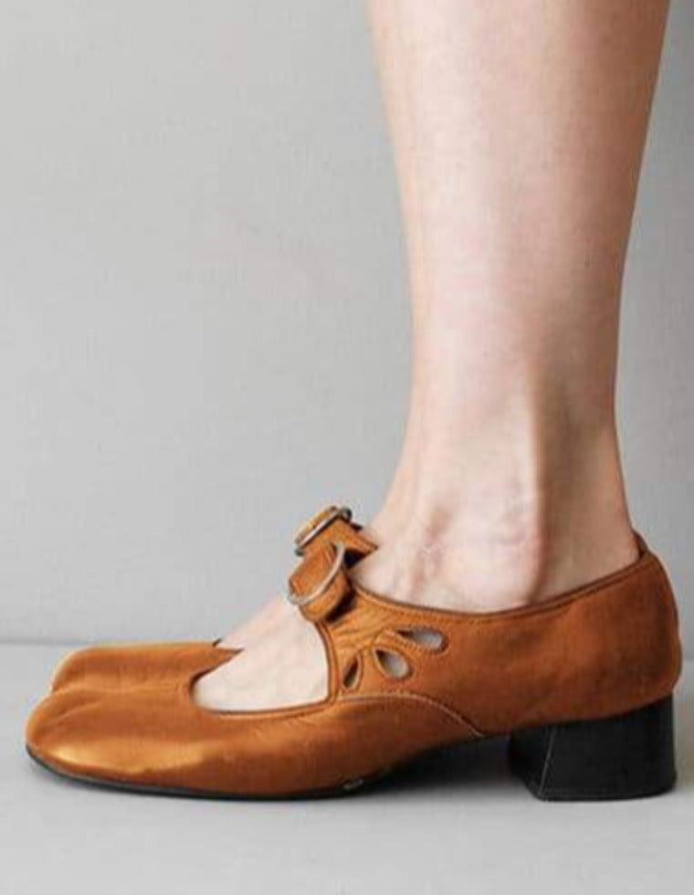 Mary Janes Summer Low Heel Vintage Women Shoes