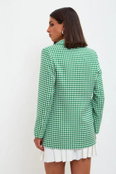 Tweed Houndstooth Blazer
