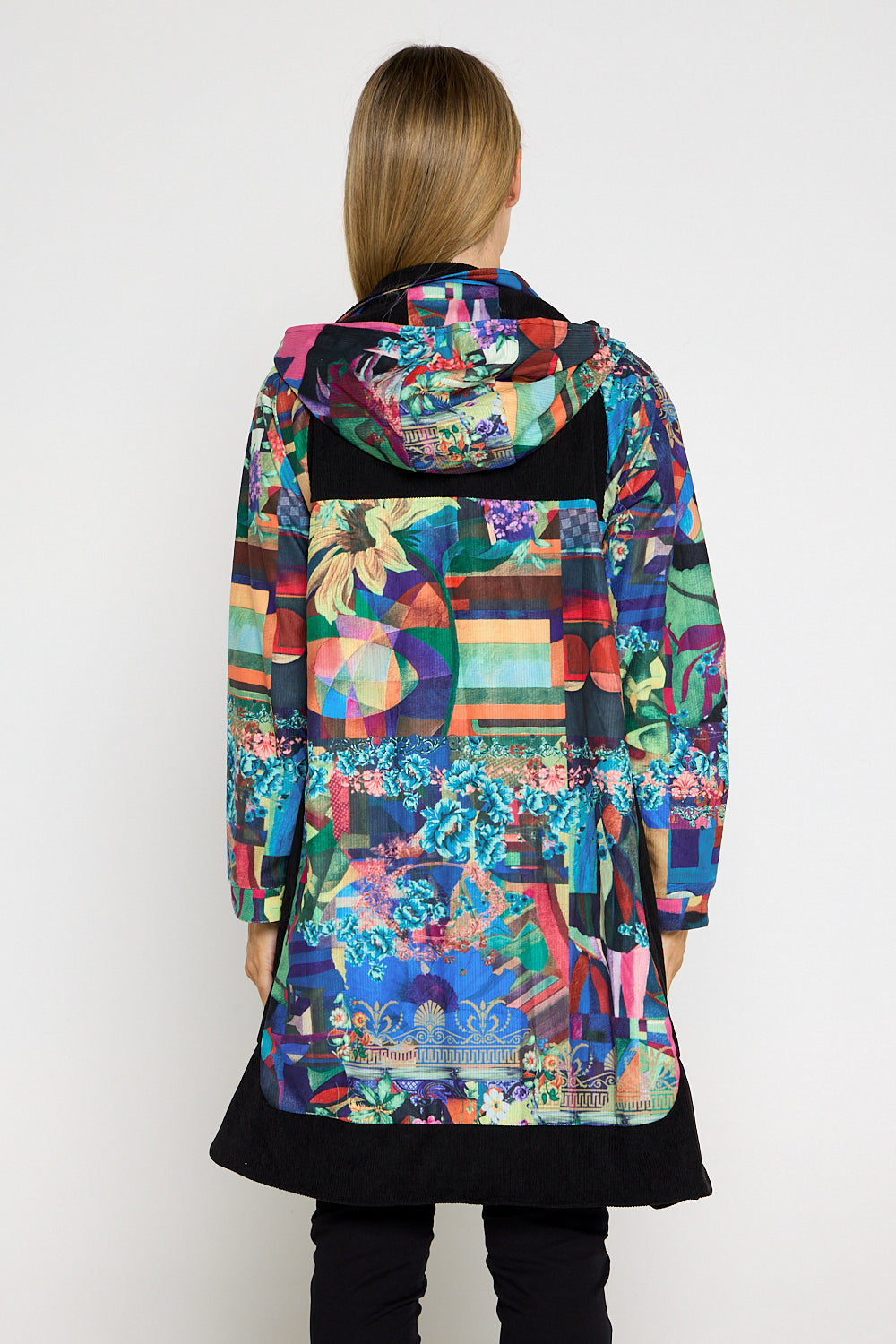 Bicheno Corduroy Coat - Floral Collage