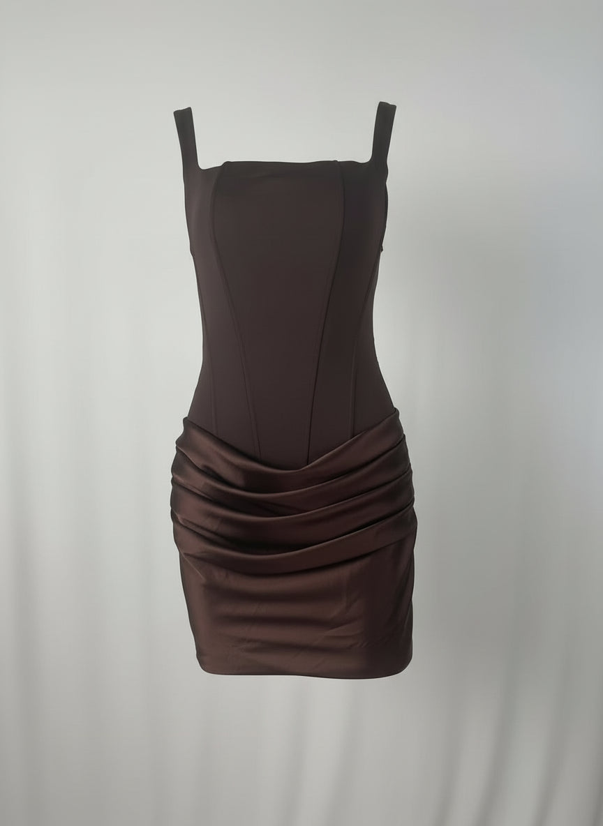 Carlina Graceful Tube Top Shoulder Strap Hot Girl Mini Dress