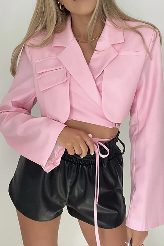 Double Layer Slim Pocket Blazer