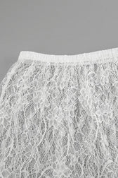 Jacquard Lace High Waist Maxi Skirt