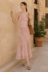 Elegant Chic Slim Waist Long Floral Dress