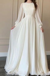 French Tiered Chiffon Prom Dress