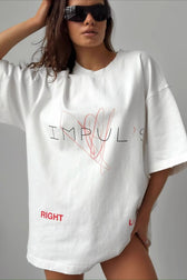 Trendy Oversized Graphic Crewneck T-Shirt