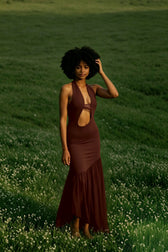 Sexy Fitted Mesh Backless Ruched Elegant Party Dress 2