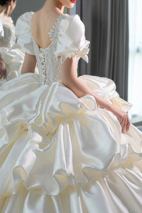 Empire Waist Beaded Wedding Dress