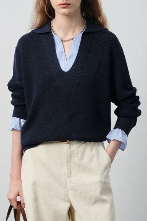 TwoinOne Wool Blend Knit Top