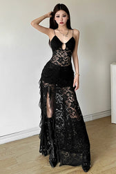 Nibber Sexy Lace Maxi Dress 2