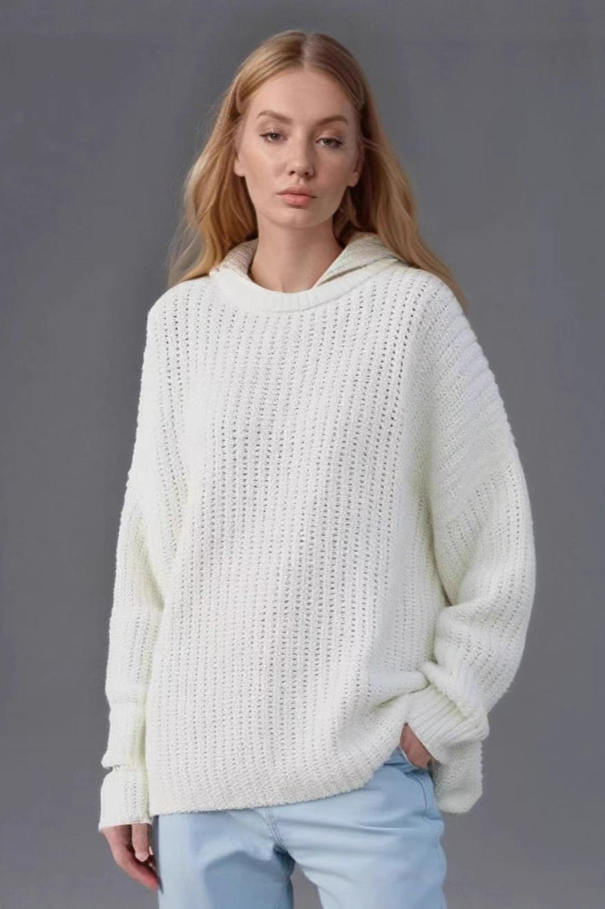 Casual Crewneck Lantern Sleeve Sweater