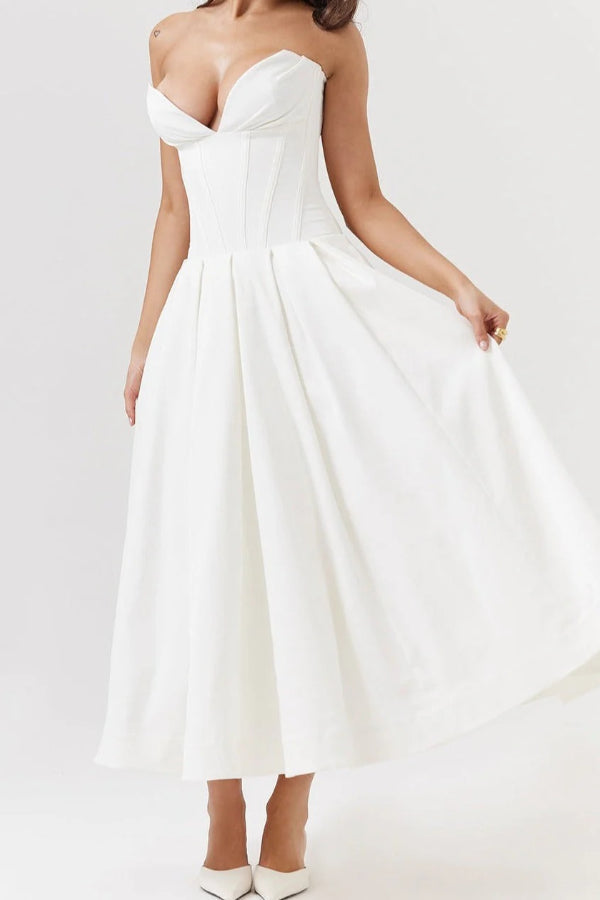 Exclusive Lorelei Strapless Midi Dress Premium Wardrobe Essential