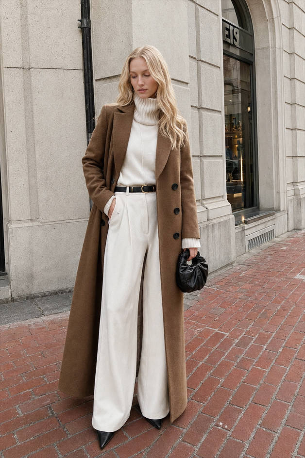 Warm Wool Long Overcoat