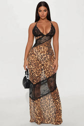 Weird Puss Mesh Patchwork Maxi Dress 5