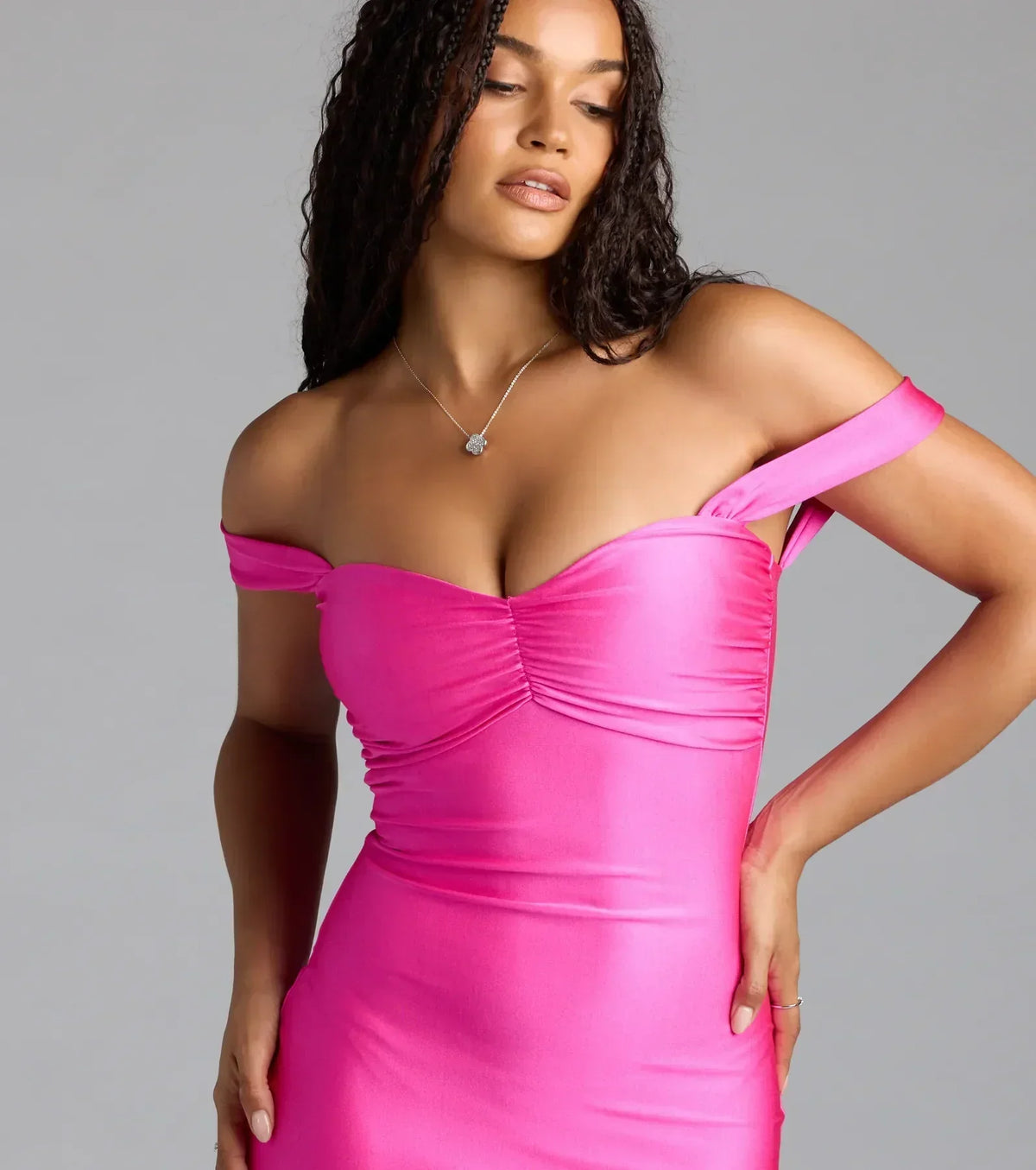 Off Shoulder Sweetheart Ruched Bust Bodycon Mini Dress 9