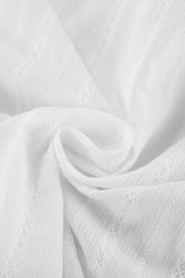 Flare Sleeve Jacquard Tie Blouse