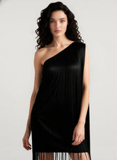 Simple Flowy Fringe Party Cocktail Dress