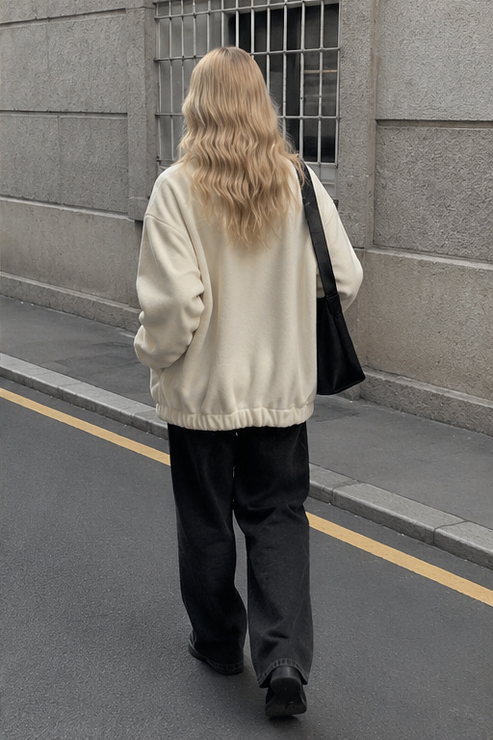 Zip Front Fleece Long Sleeve Oversized Pocket Jacket 6
