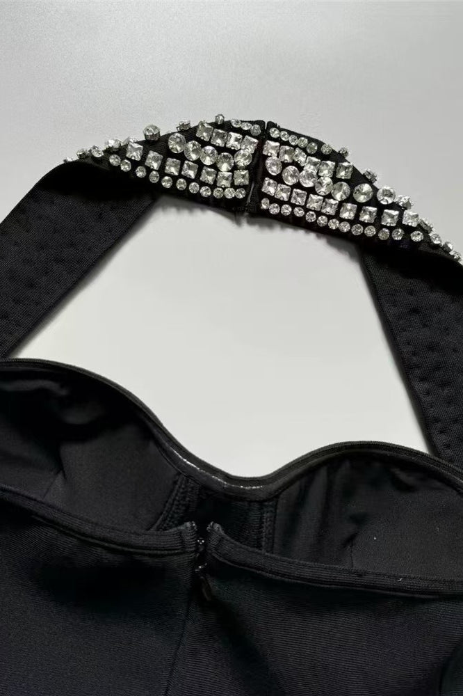 Halter Bandage A-line Cocktail Dress - View 7