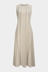 Knit Sleeveless Pintuck A-Line Maxi Dress 5