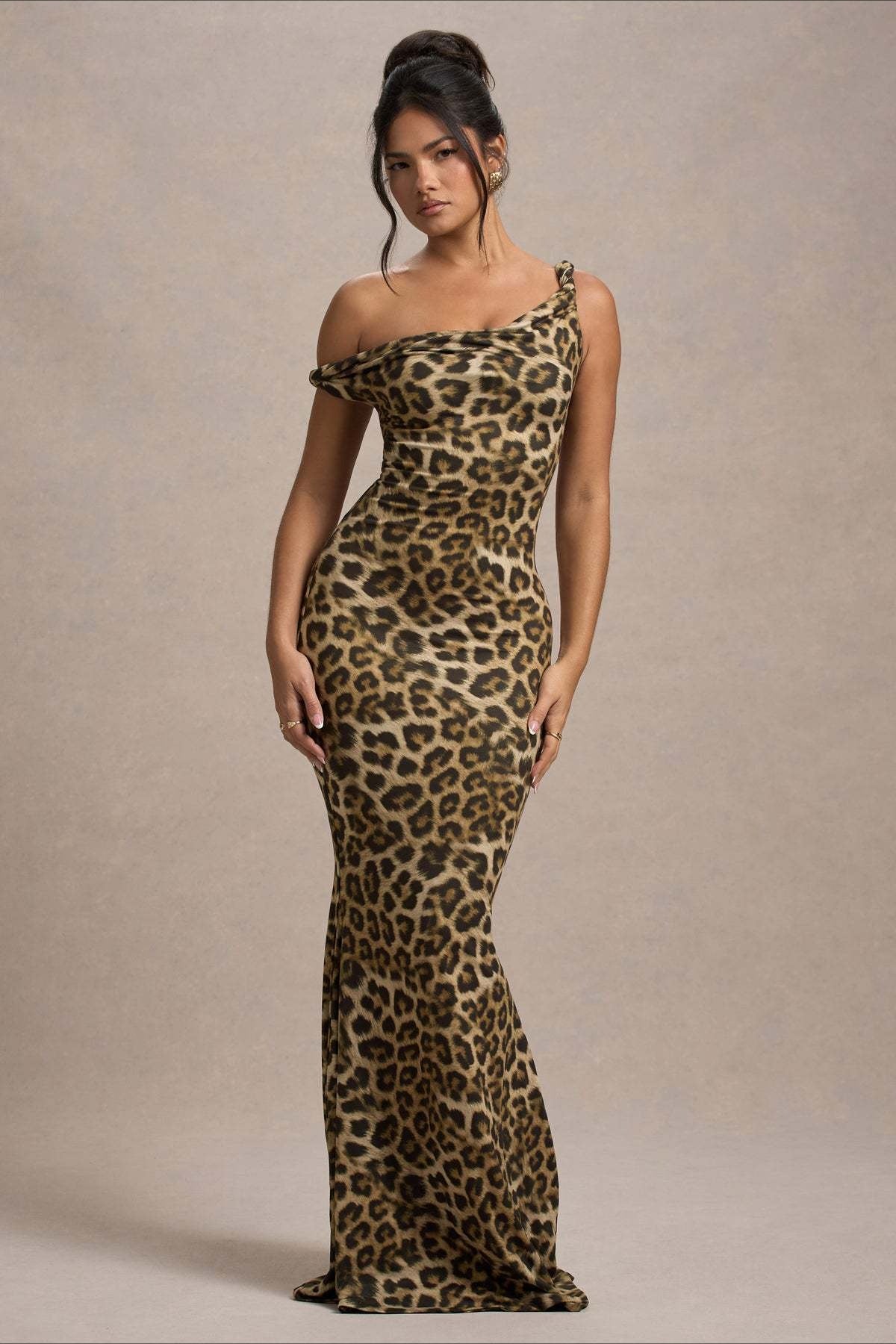 Print OneShoulder Bodycon Party Dress