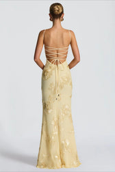Backless Floral Maxi Dress