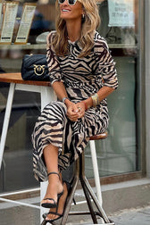 Natural Beauty Mesh Zebra Print Ruched Stretch Maxi Dress - View 2