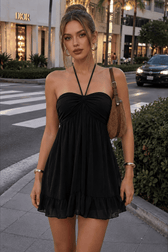 Minimalist Backless Curve Slip Dress