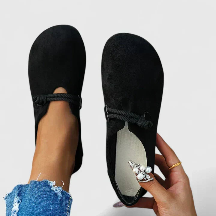 Round Toe Rope Knot Slip On Flats