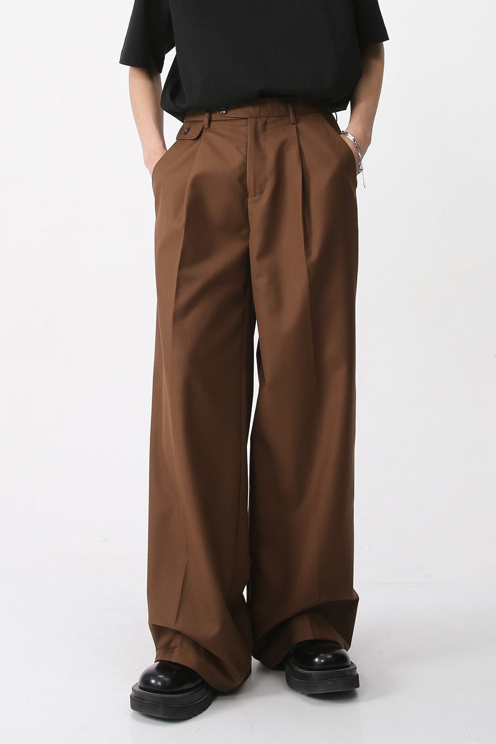 Korean Vintage Relaxed Straight Pants