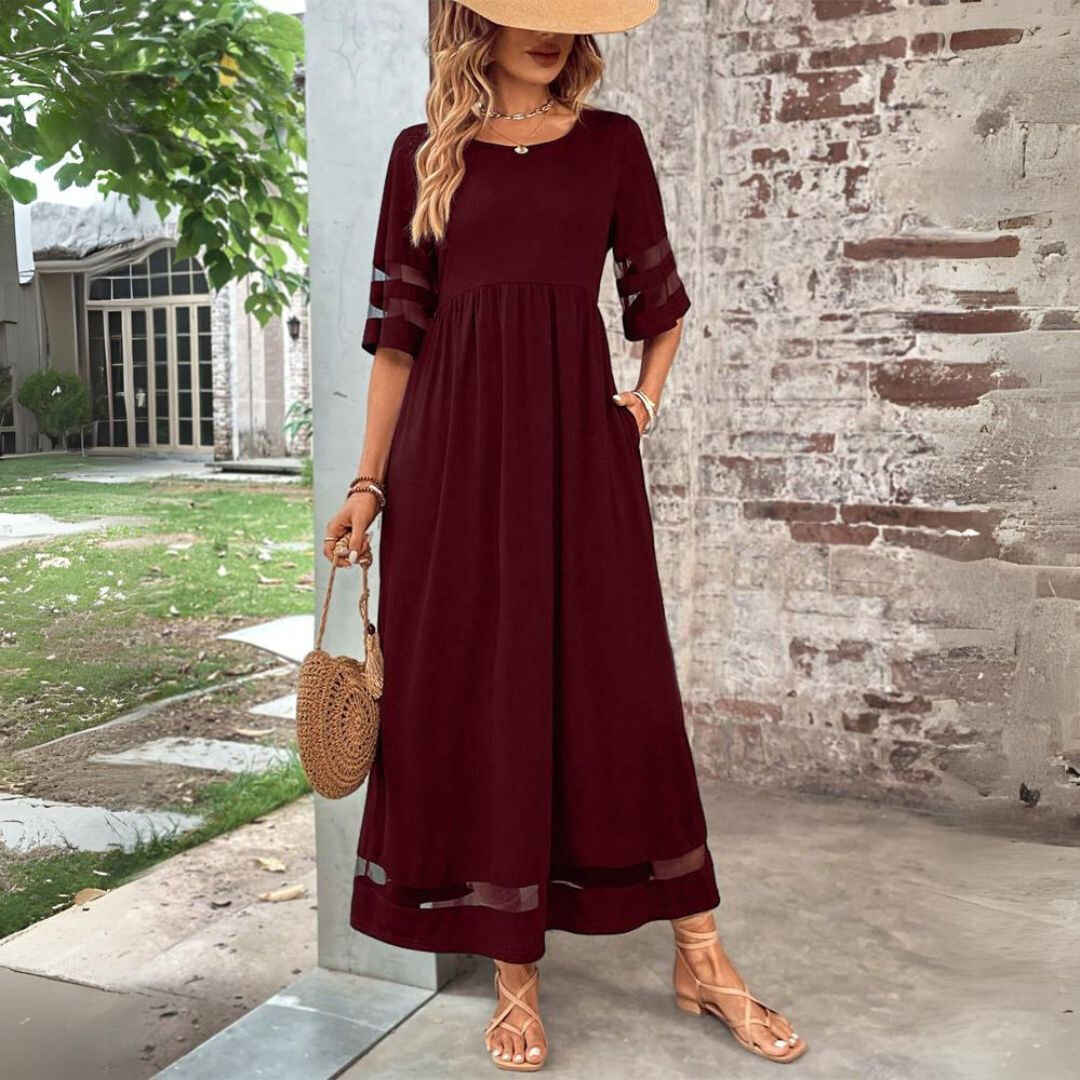 Aria Premium Dress with Transparent Sleeves Chic Silhouette Collection