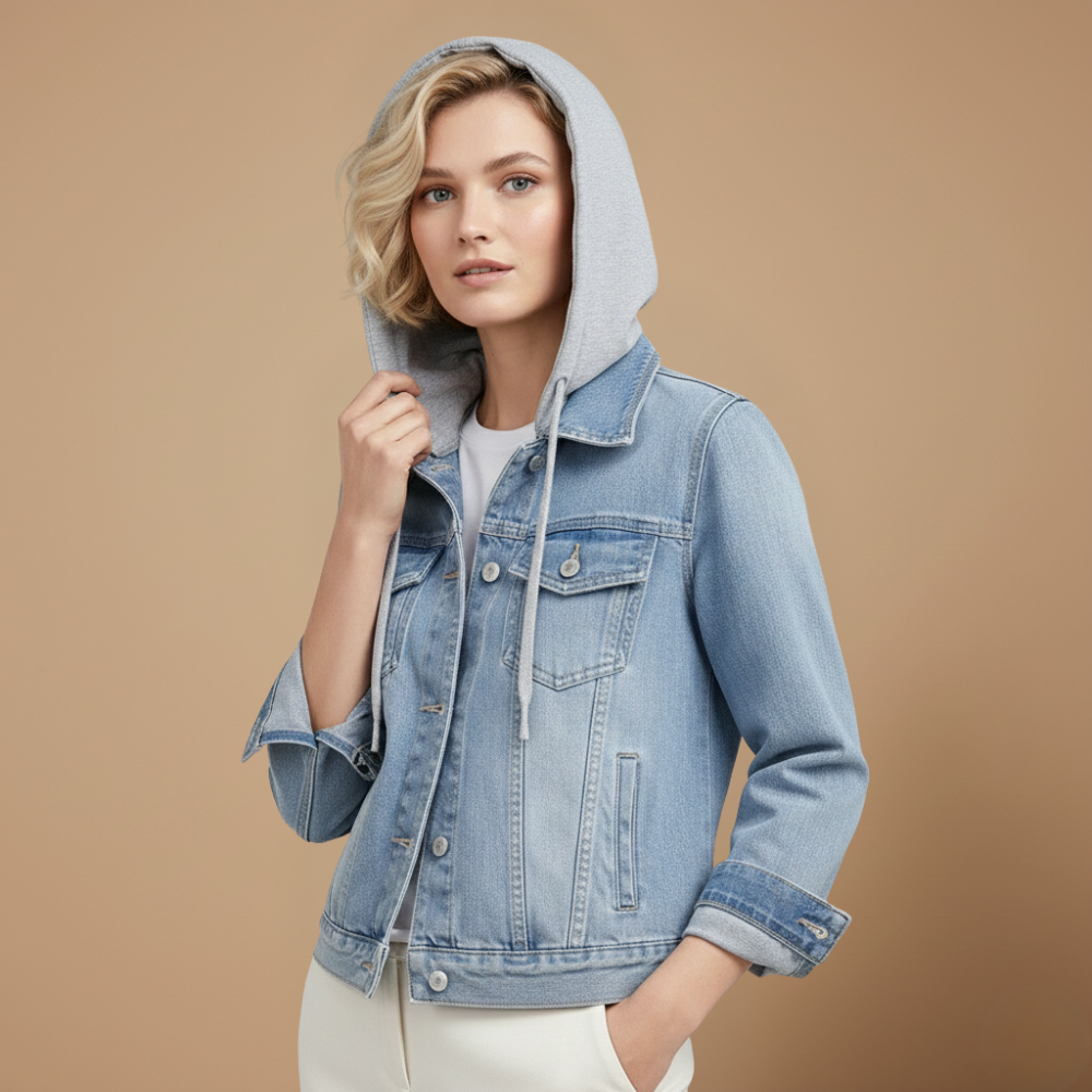 Women's Hooded Denim Jacket