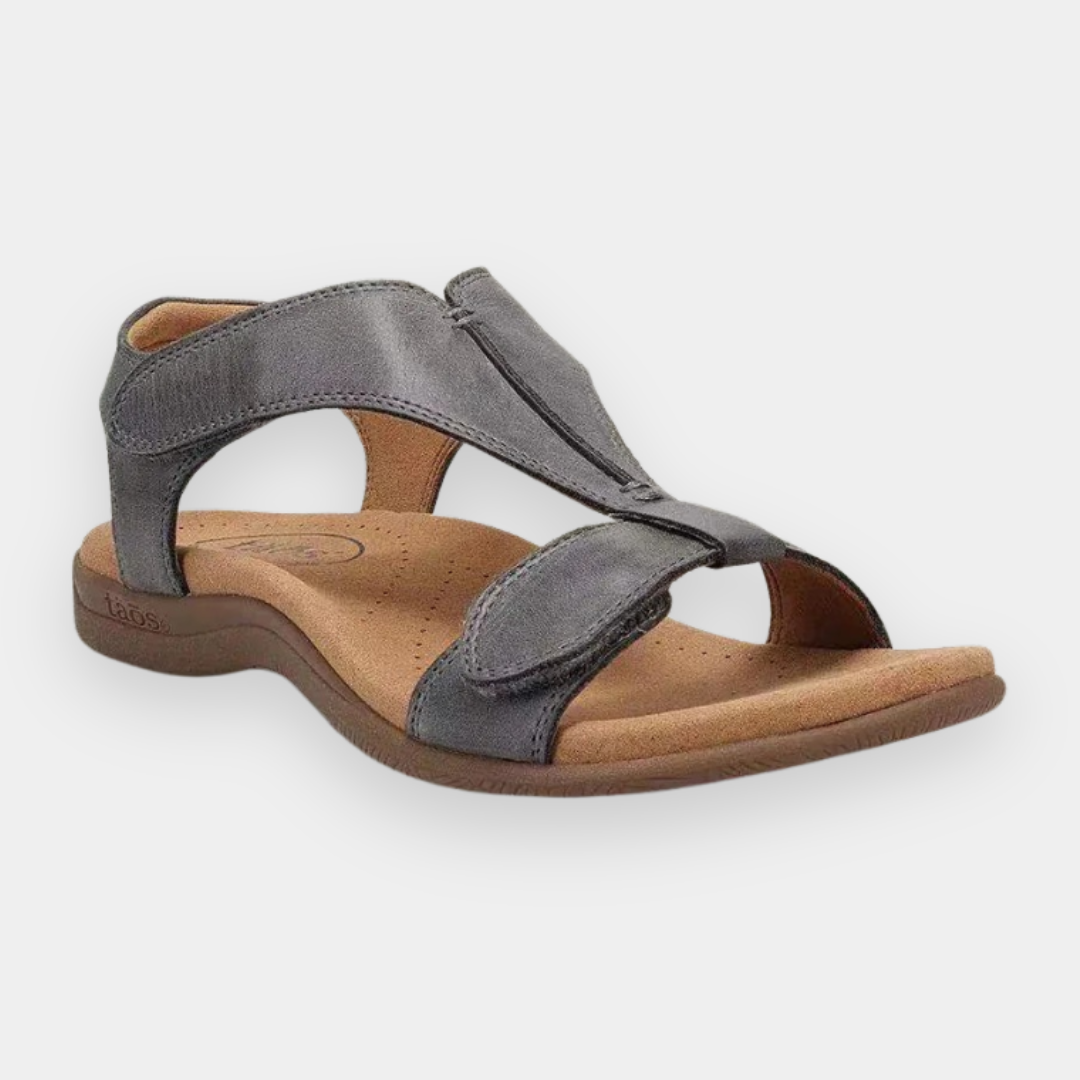 Open Toe T-Strap Cut Out Flat Sandals