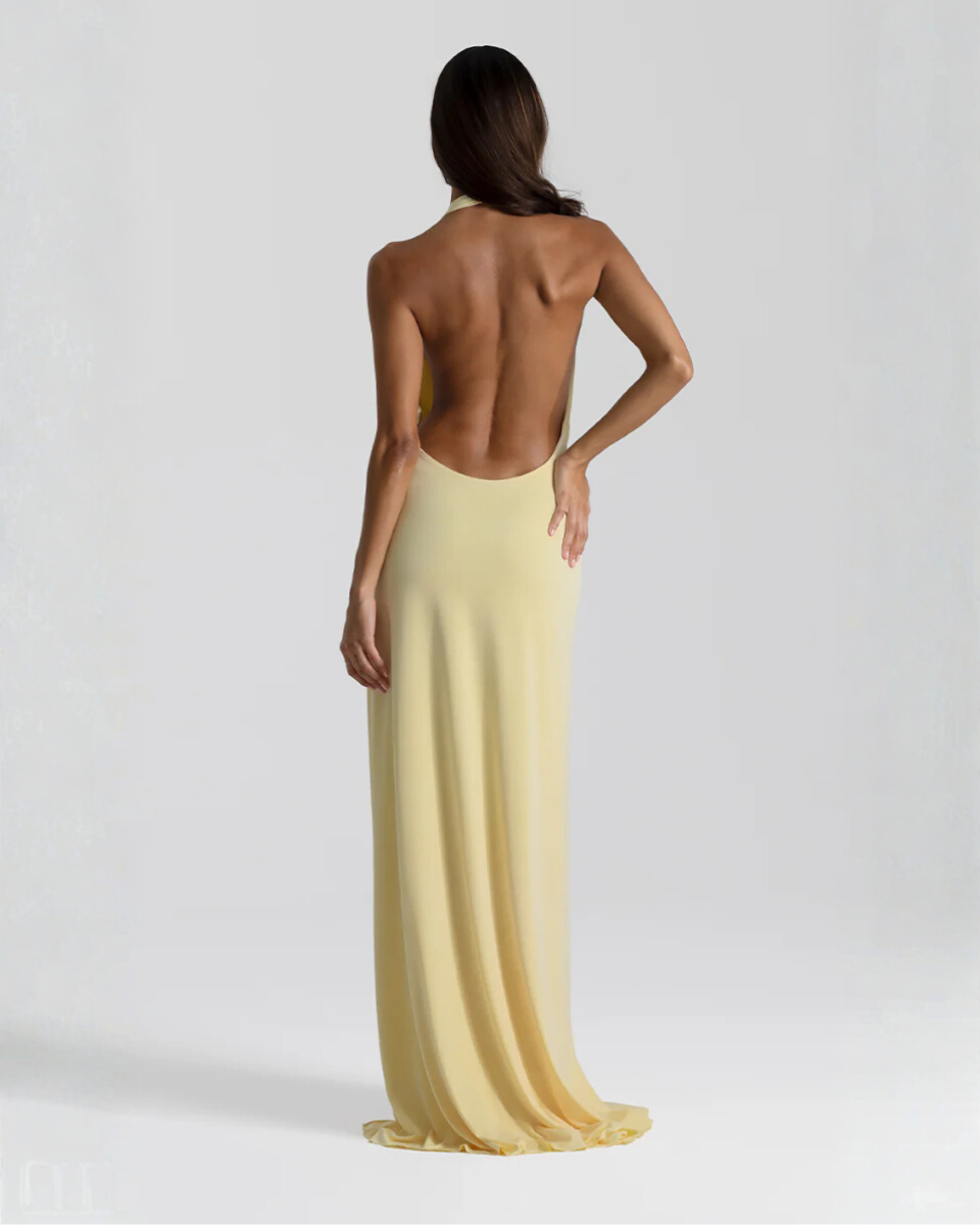 Simone | Halter Maxi Dress