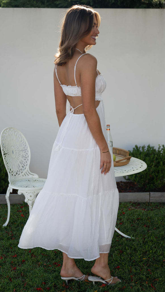 Saz Maxi Dress - White