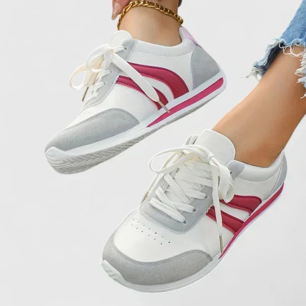 Lace Up Side Stripe Low Top Sneakers