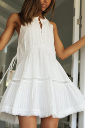 Sweet Nature White Lace Babydoll Mini Dress - View 4