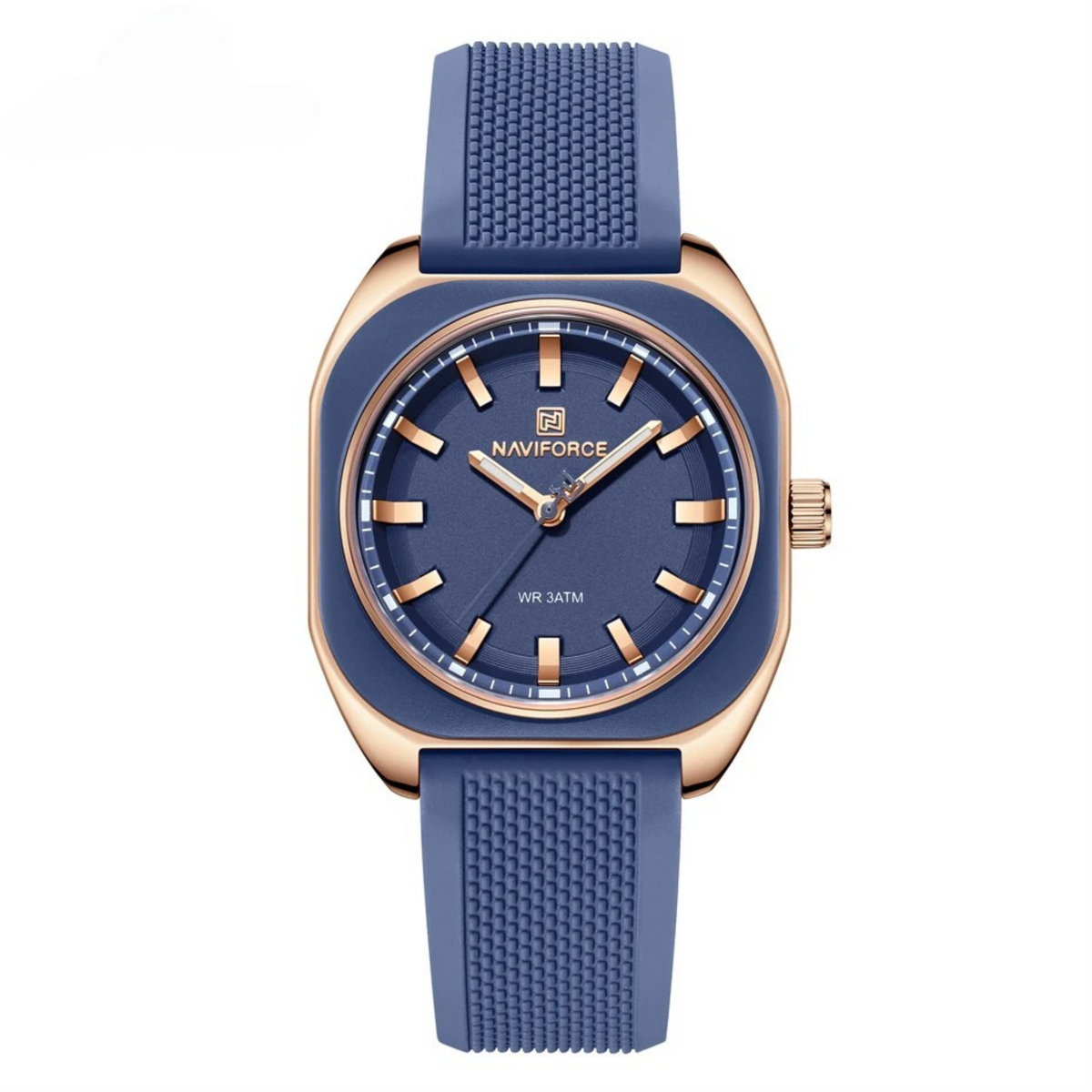 Silicone Strap Tonneau Case Analog Wrist Watch